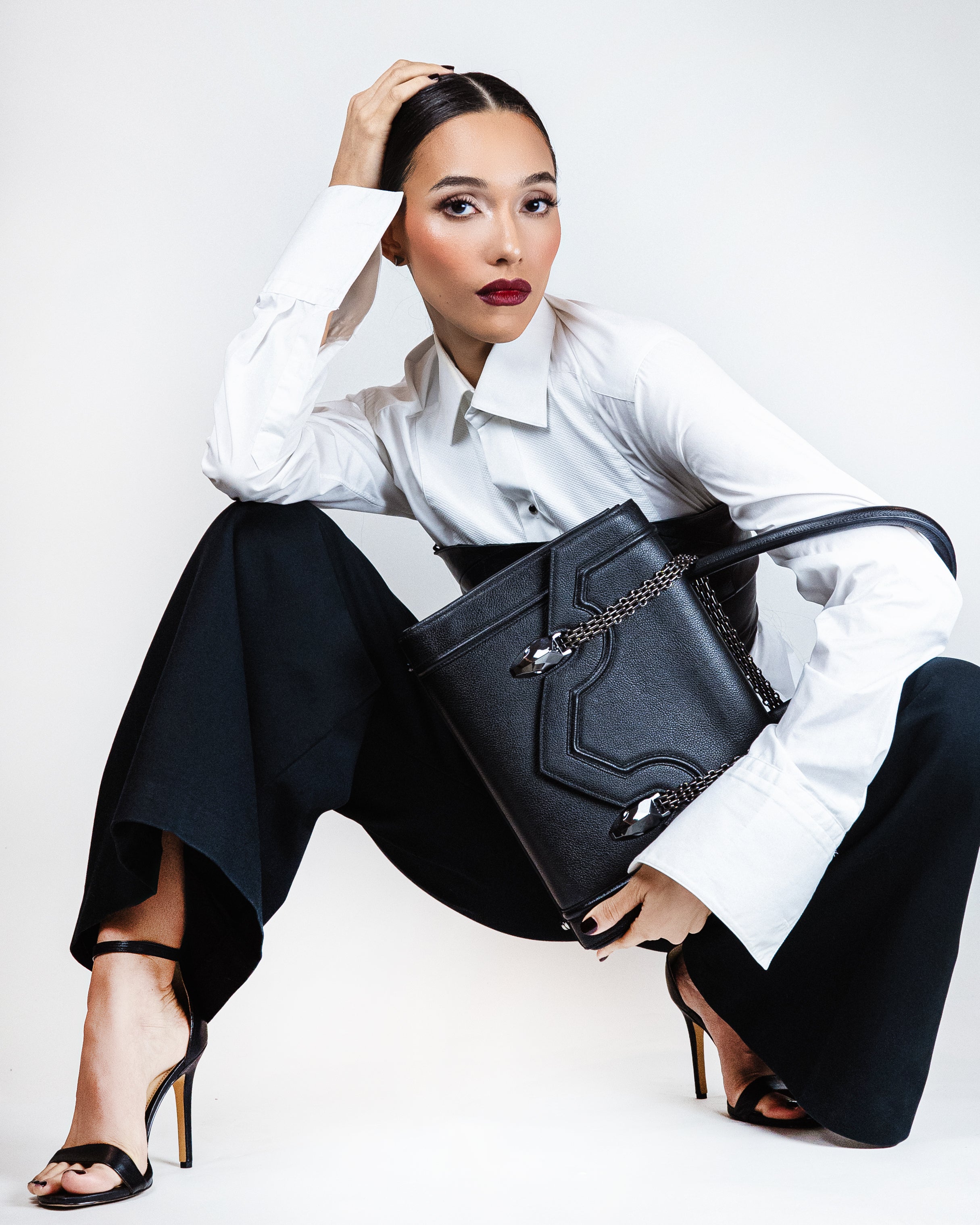 Gunmetal Icon Shoulder Bag