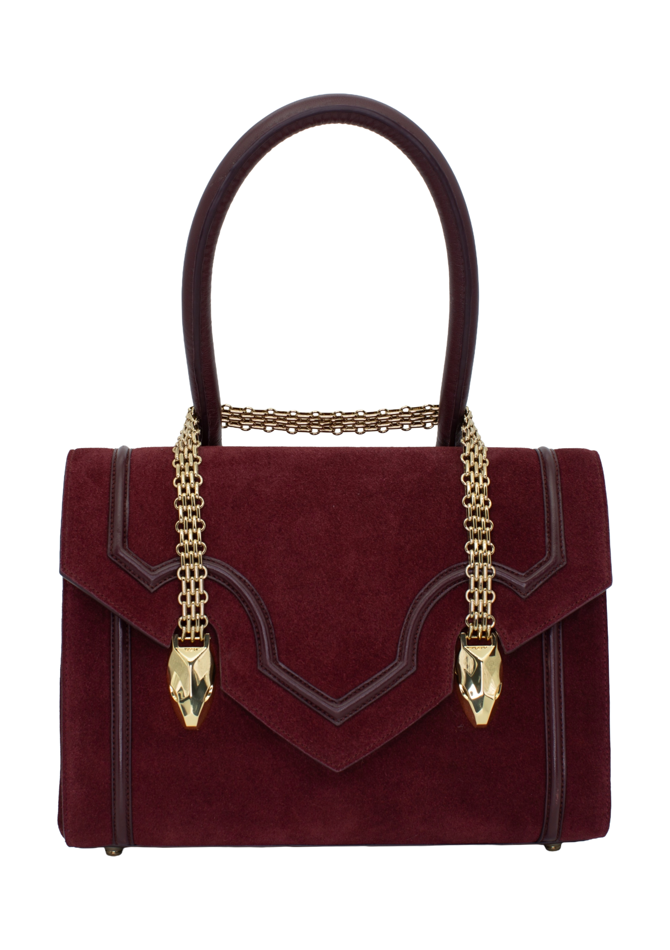 Wine Suede ICON Shoulder Bag