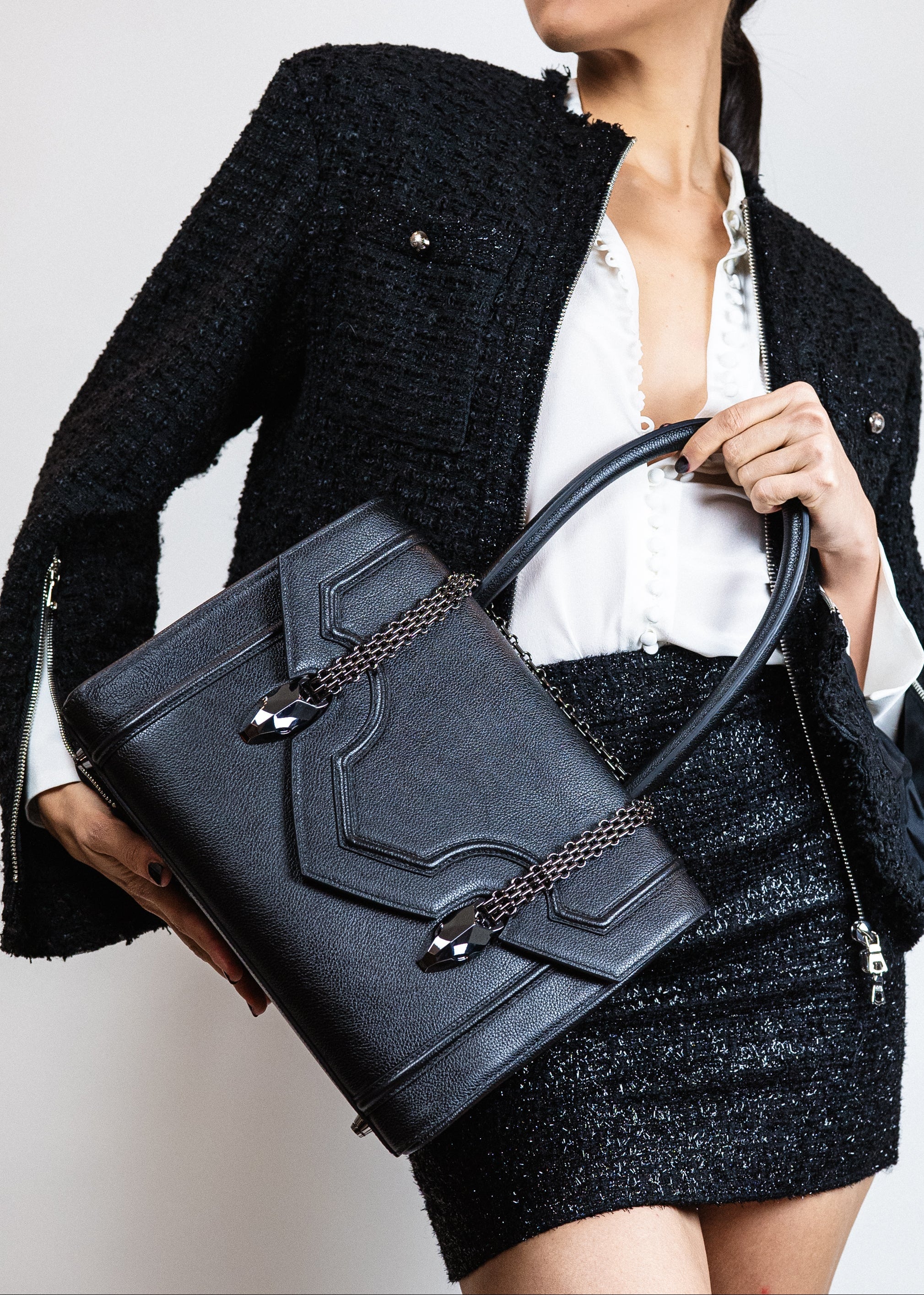 Gunmetal Icon Shoulder Bag