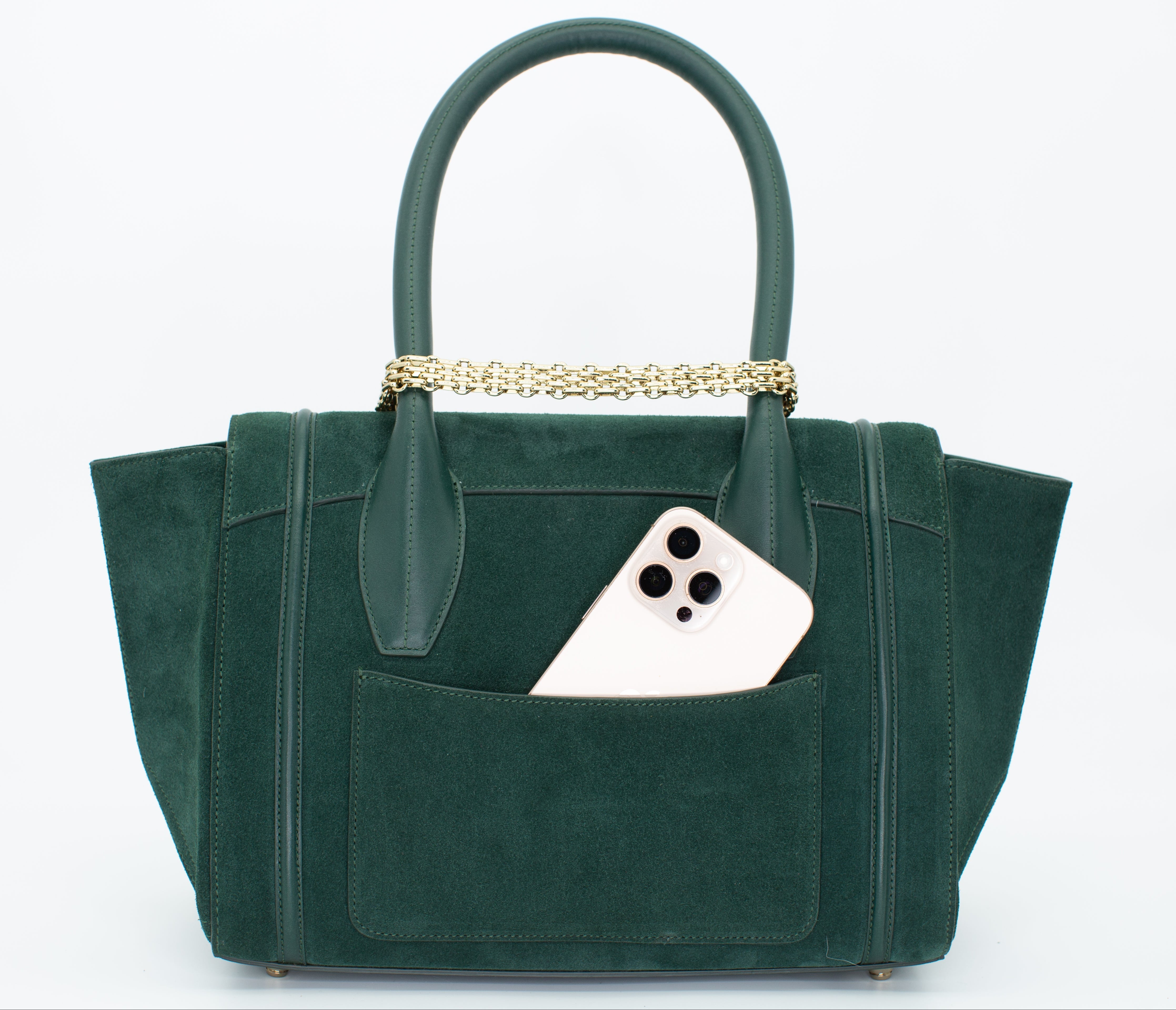 Teal Suede ICON Shoulder Bag