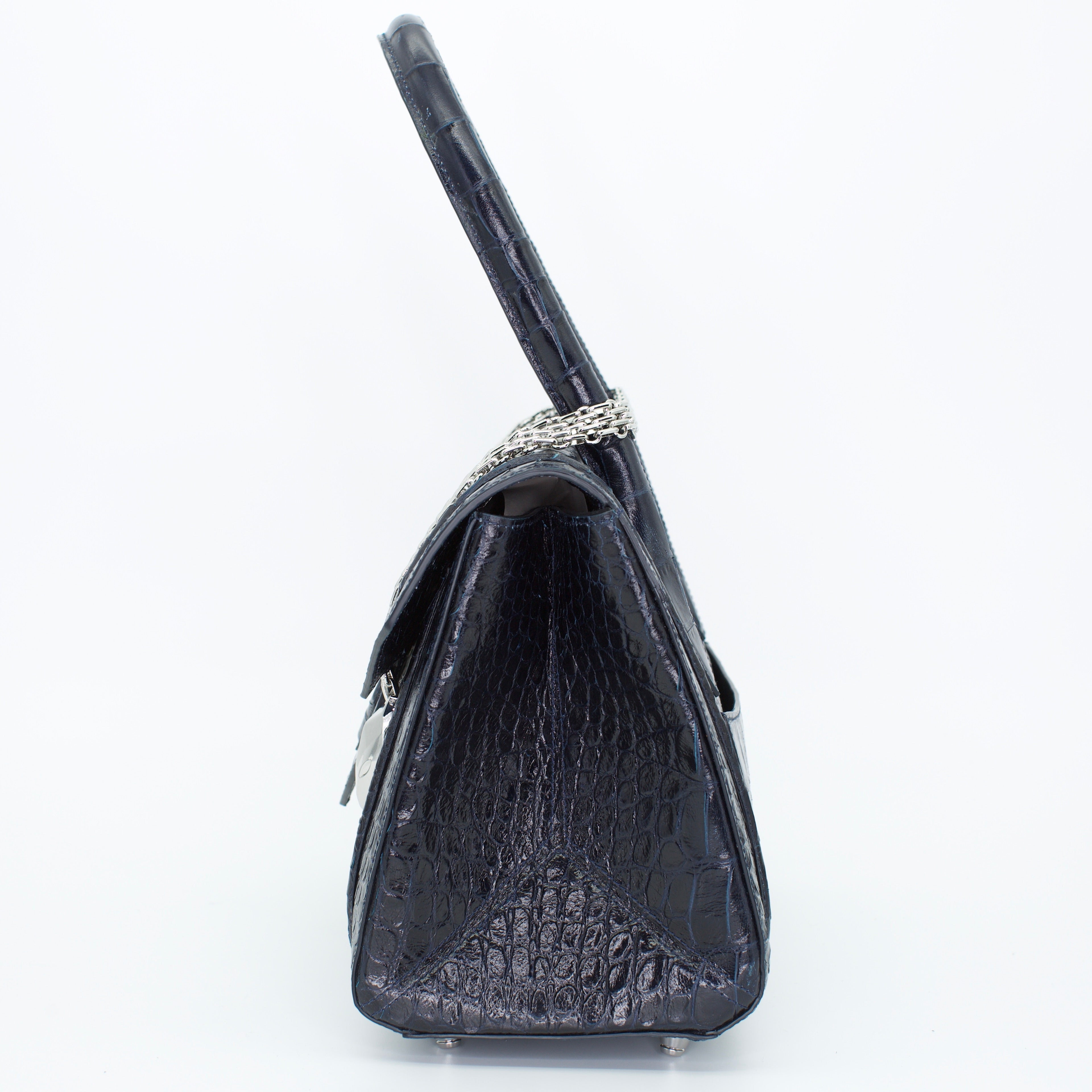 Midnight Crocodile Icon Shoulder Bag