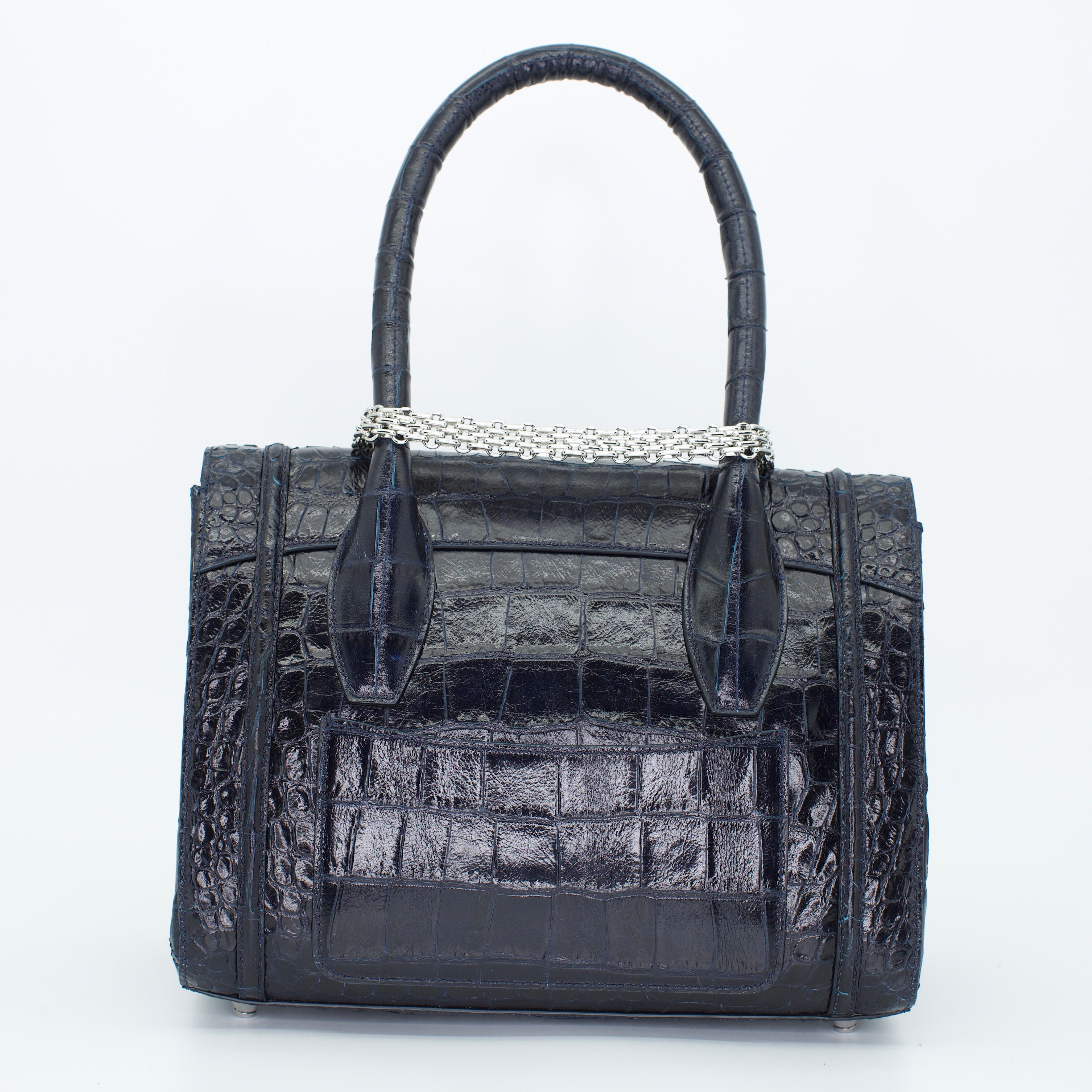 Midnight Crocodile Icon Shoulder Bag