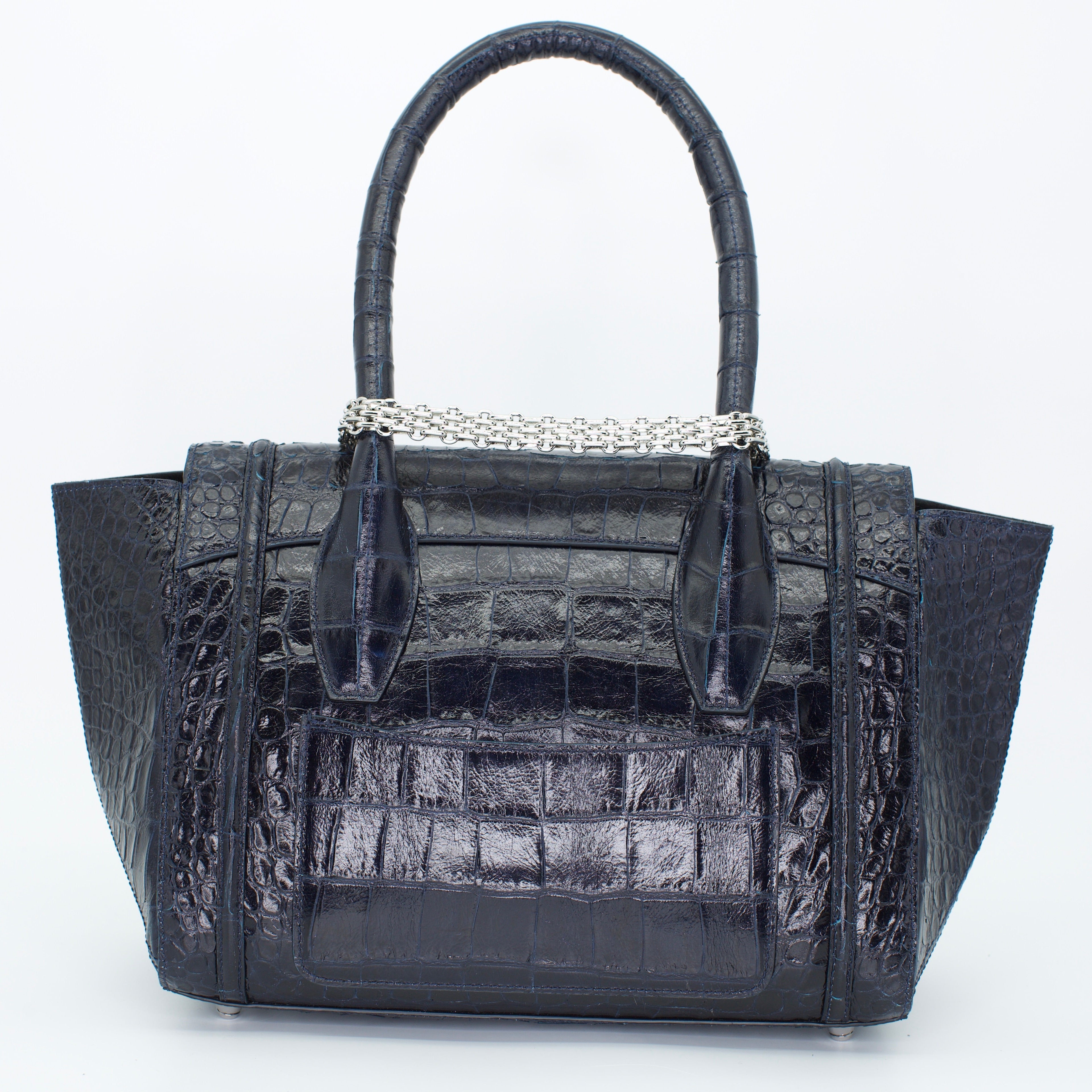 Midnight Crocodile Icon Shoulder Bag