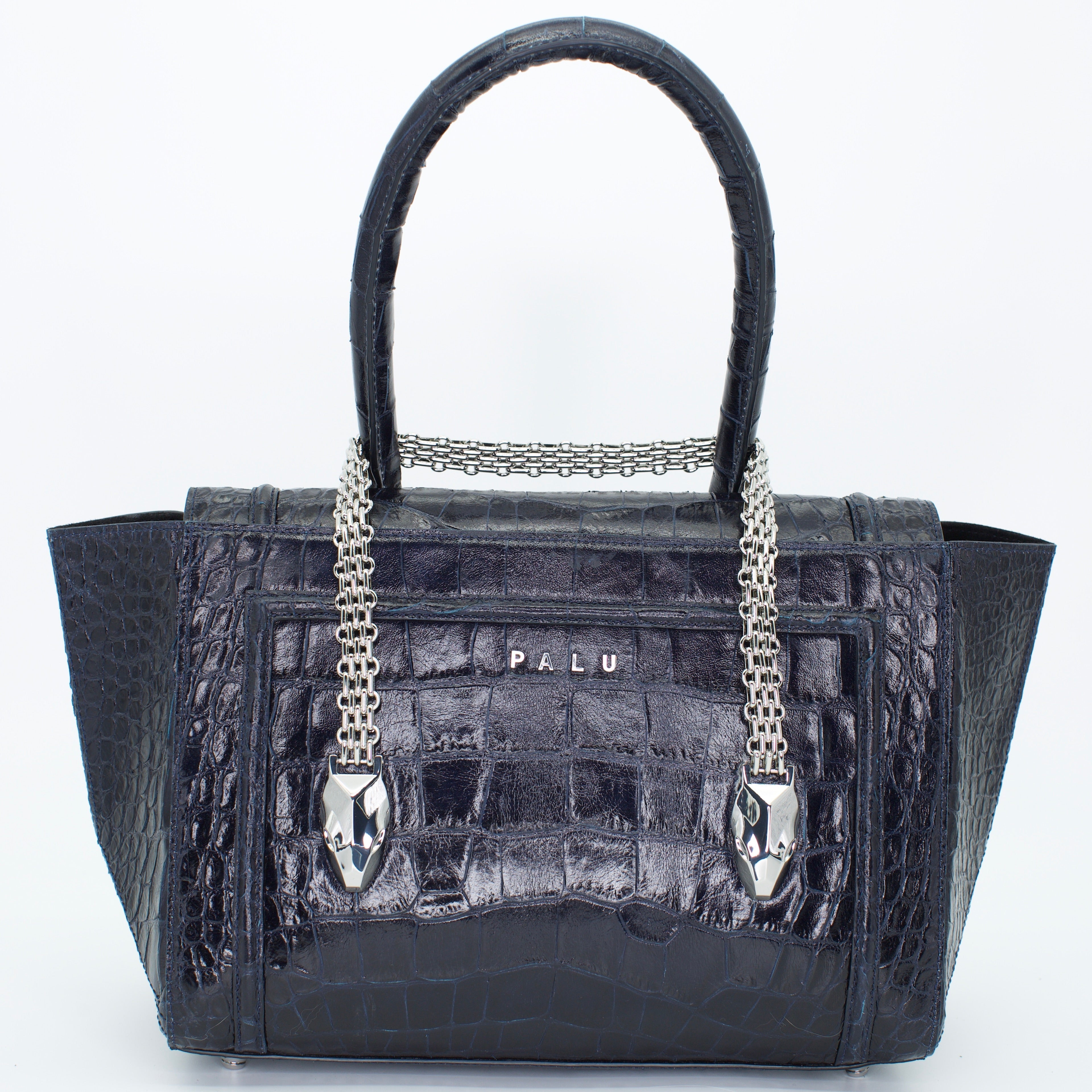 Midnight Crocodile Icon Shoulder Bag