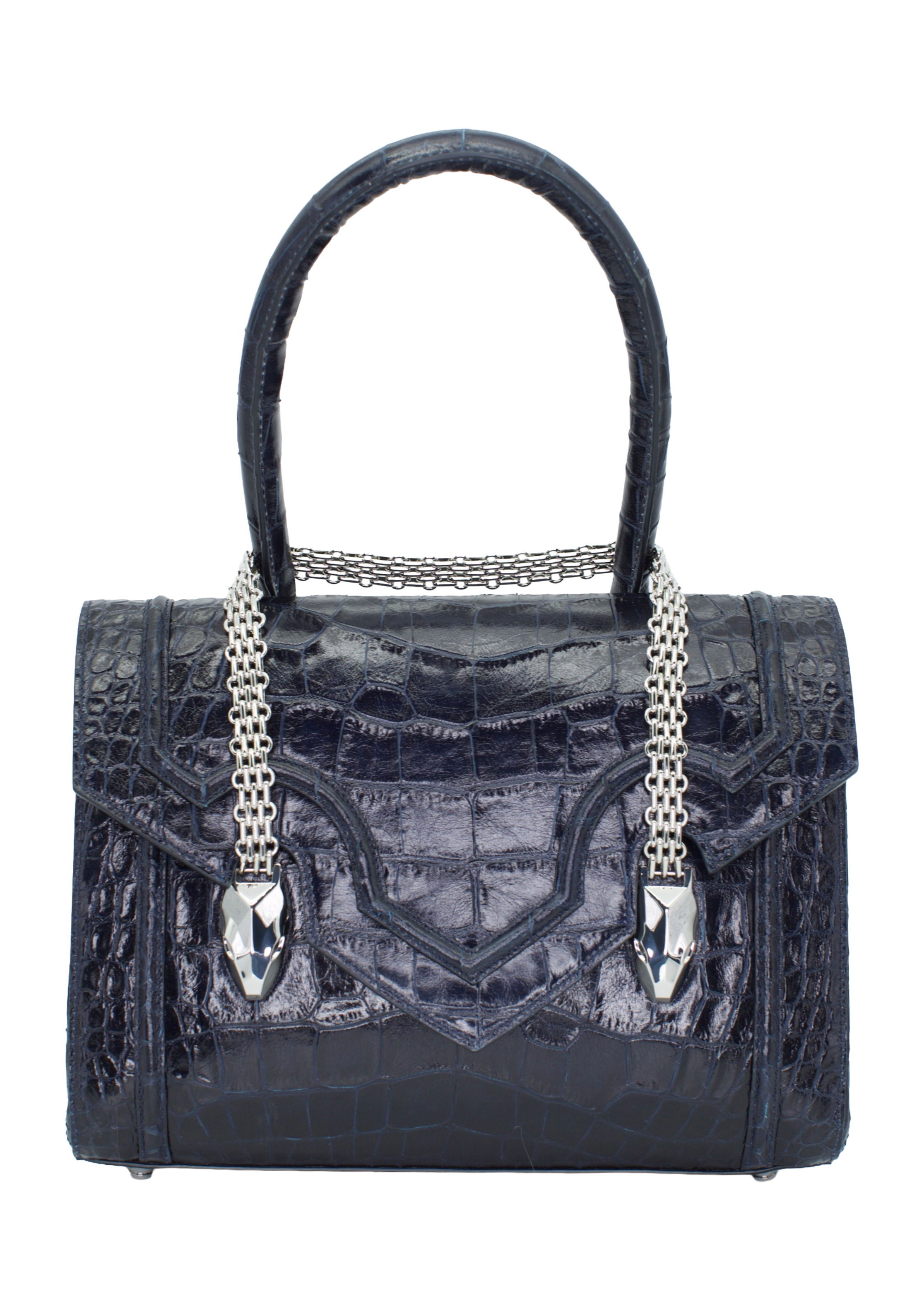 Midnight Crocodile Icon Shoulder Bag